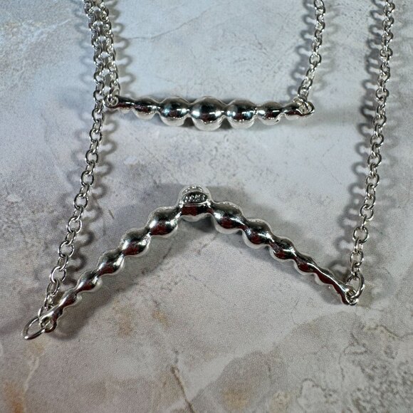 Silver & Aquamarine Crystal Vintage Avon/NRQ necklace & bracelet set - Picture 5 of 6